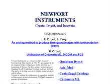 Tablet Screenshot of newportinstruments.com